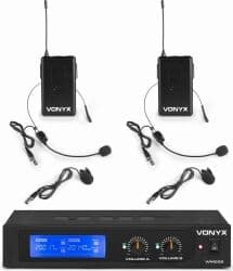 WM522B VHF 2-kanals mikrofonsett med 2 kroppspakker TILBUD NU