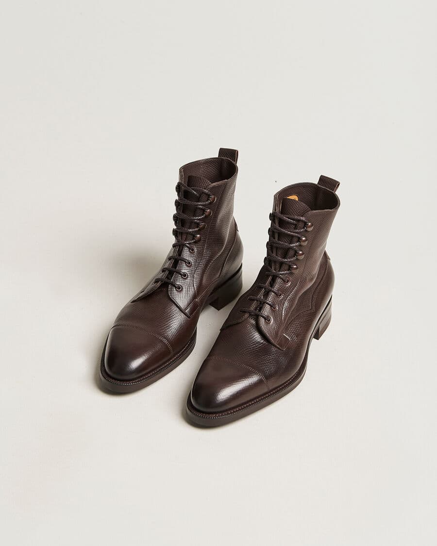 Edward Green Galway Grained Boot Dark Brown Utah Calf men EU45 Brun