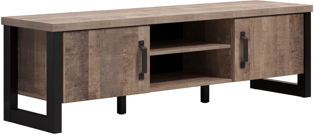 Emile TV-bord 2 dører, 2 hyller, eik dekor.