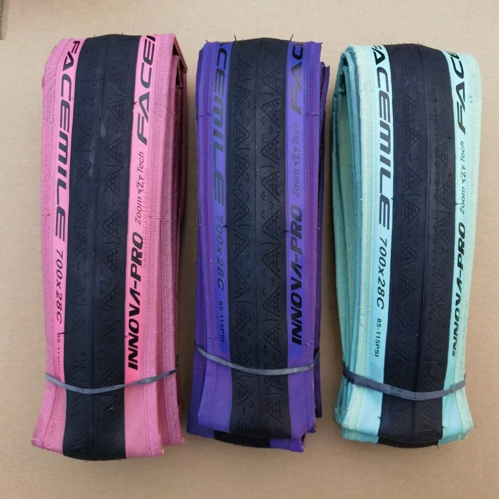 NONE INNOVA Road 700 x 25/28C Clincher Tire Pink Blue Purple bike TYRE 120TPI 225g