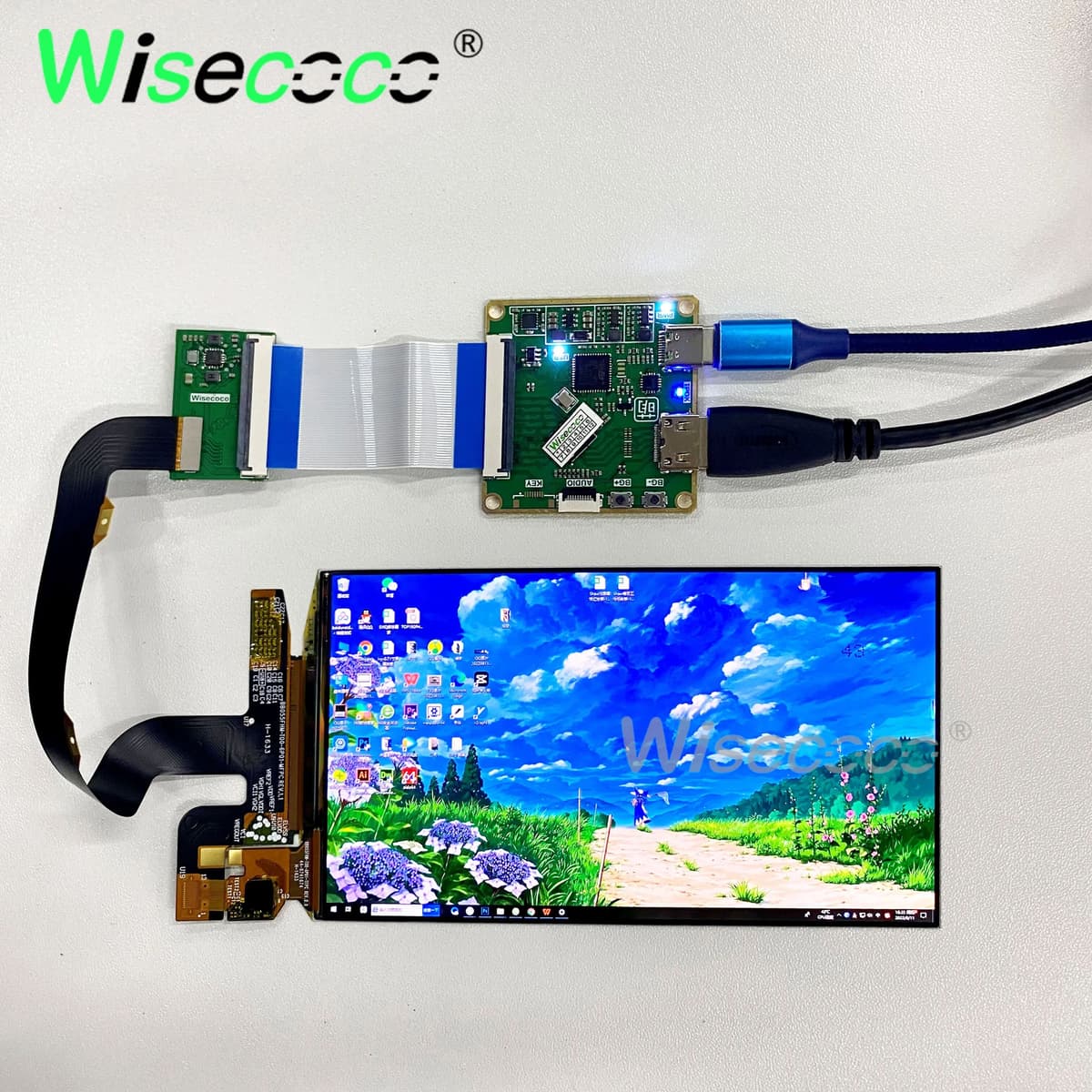 Wisecoco OLED 5.5 INCH 1920x1080 TOUCH SCREEN FHD AMOLED SCREEN DISPLAY 60Hz USB-C DRIVER BOARD RASPBERRY PI WIN 10 11 OLED TOUCH PANEL