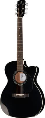 Harley Benton Custom Line CLA-16SCE BK Schwarz Hochglanz