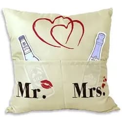 Mr. & Mrs. Kissen mit 3 Einstecktaschen