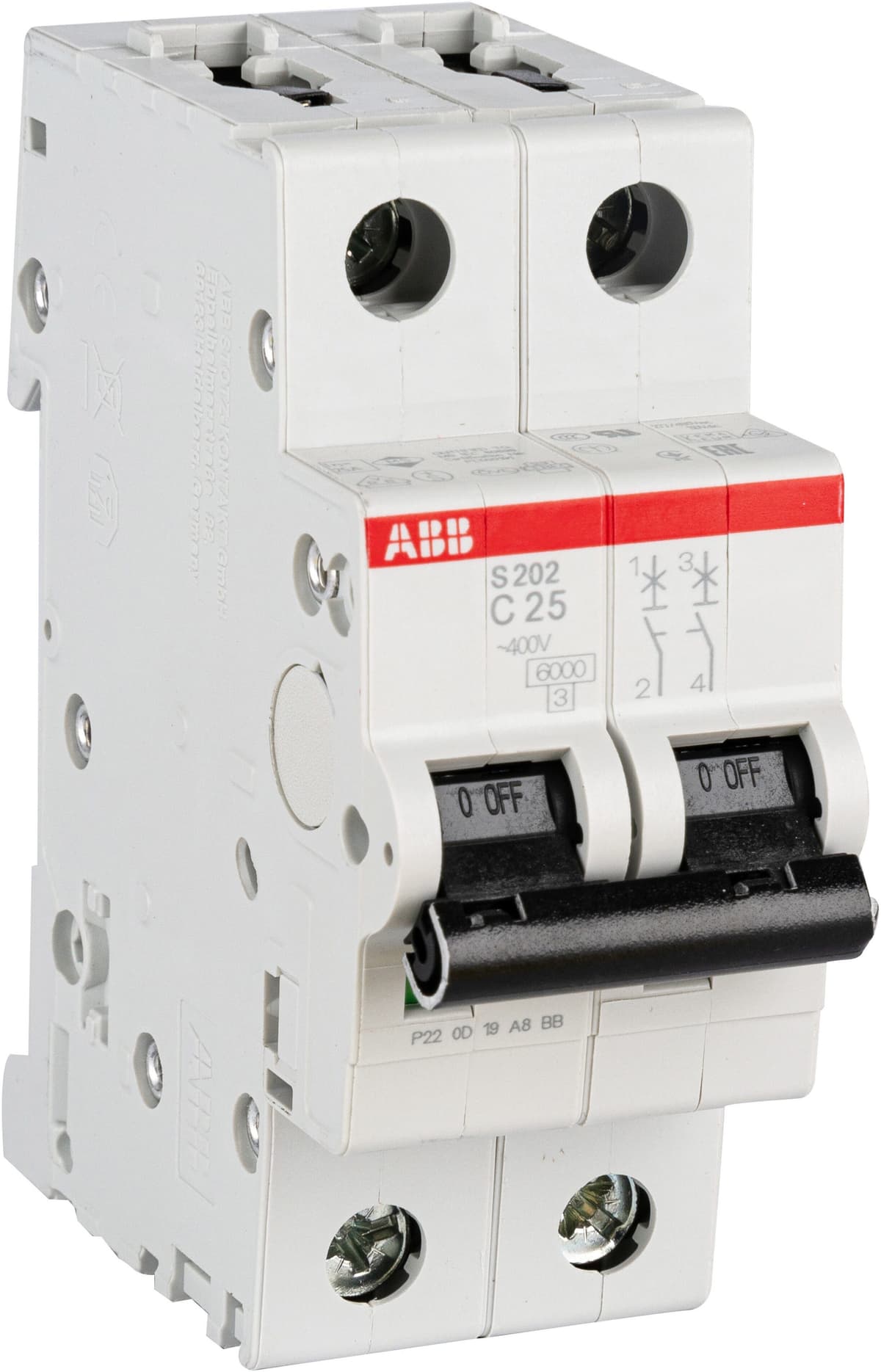 Tecnomat INTERRUTTORE MAGNETOTERMICO ABB 2P 25A 6KA 2MOD S202