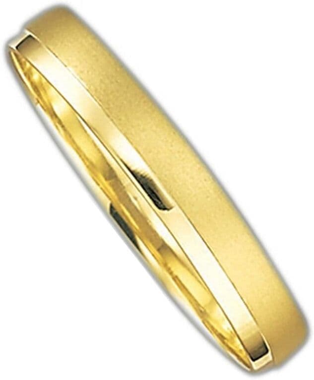 Trauring FIRETTI "Schmuck Geschenk Gold 375 Hochzeit Ehering Trauring "LIEBE" Gr. 17,5, gold (gelbgoldfarben), Fingerringe, Damen, 17,5, ohne Brillant, Gelbgold 375, 3,5mm, Trauring, Made in Germany, wahlweise mit oder ohne Brillant