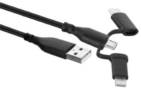 Ewent Cabo USB    Adaptador Tipo C-MicroUSB-Lightning   1M
