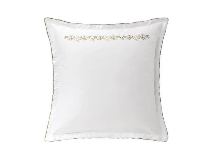Taie d'oreiller en satin de coton blanc 65x65