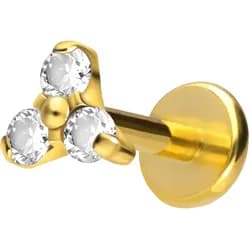 Titan Labret mit Push Fit KRISTALLBLUME
