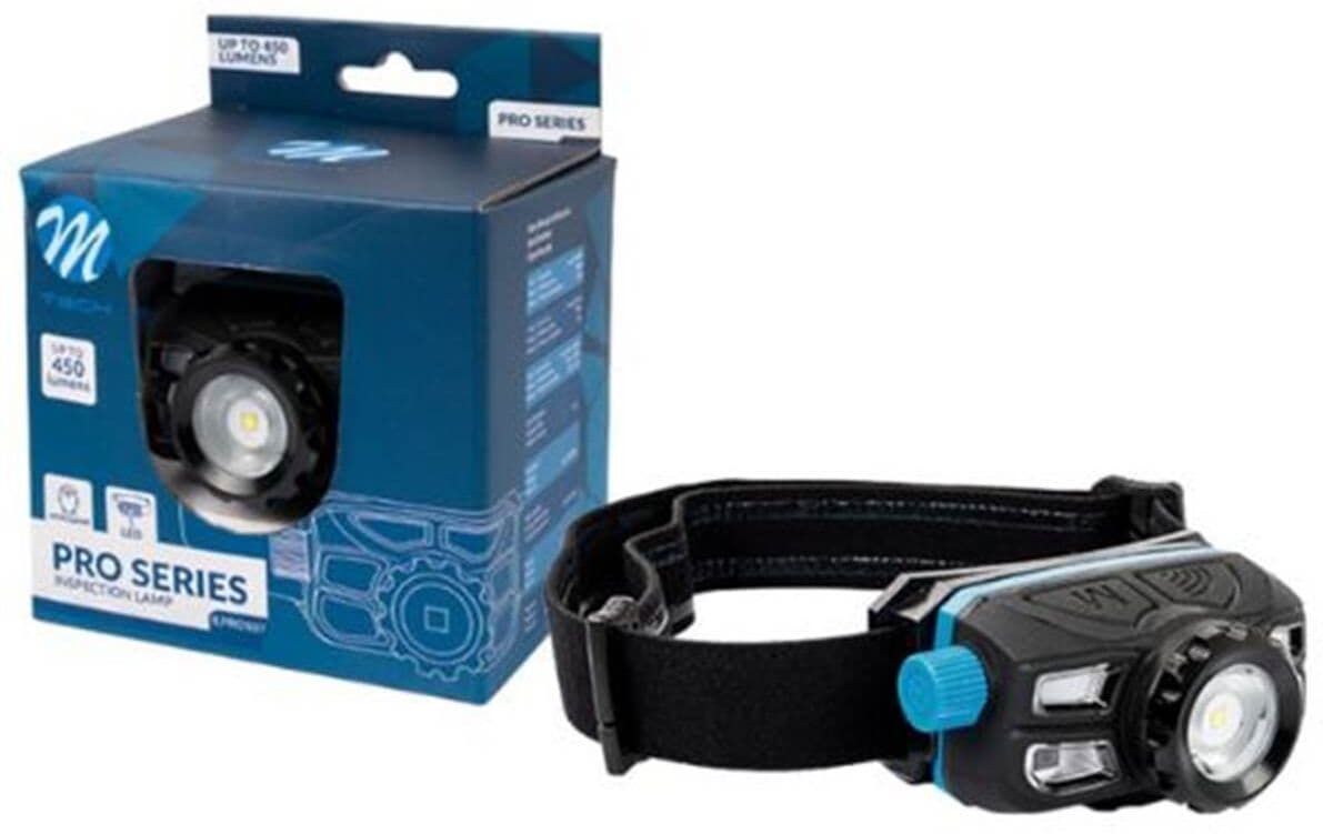 Mtech Lanterna de cabeça 1 led 450 lumen bat