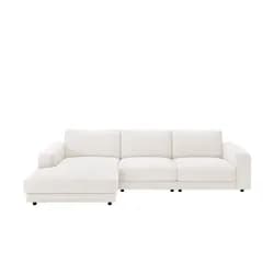 Jette Home Ecksofa Cord Sila ¦ weiß ¦ Maße (cm): B: 330 H: 91 T: 190.0