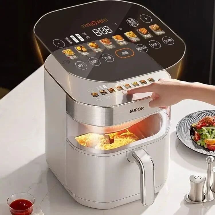 HAOYUNMA Far-Infrared Dual Heat Air Fryer: 7L Large Capacity, Visible Window, Non-Stick