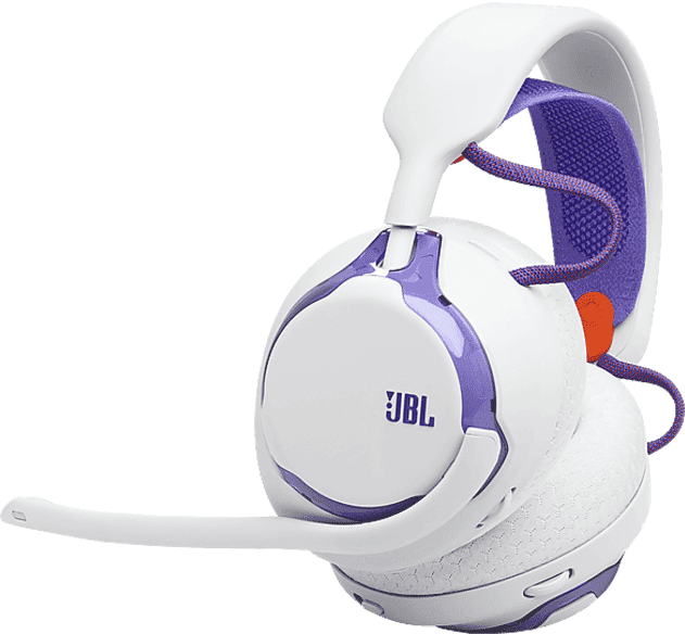 Auriculares gaming - JBL Quantum 650, 45 h de autonomía, Inalámbrico, Blanco y Morado
