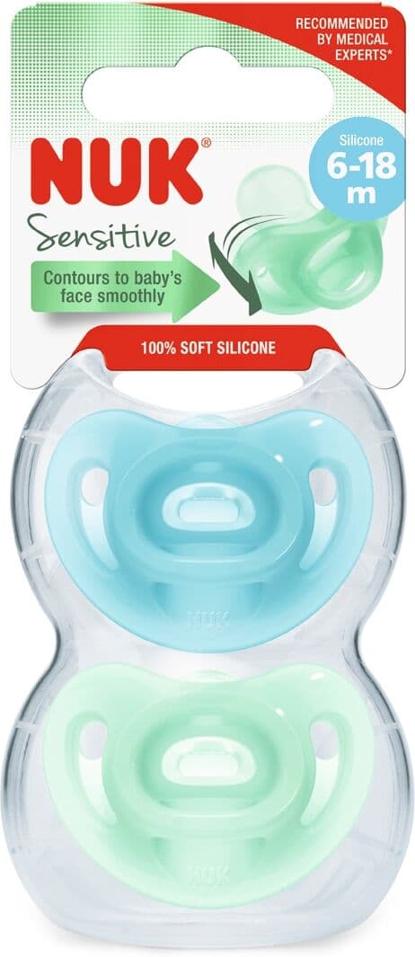 NUK Chupete Sensitive 6-18 m Silicona 2 uds .  (2 unidades)