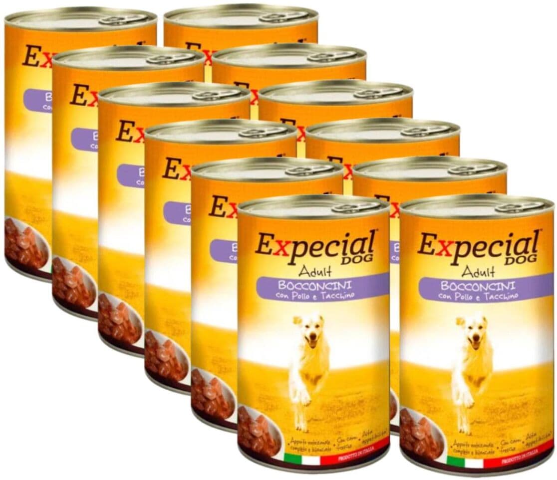 Kit Risparmio 12x1250G Expecial Dog Adult POLLO E TACCHINO