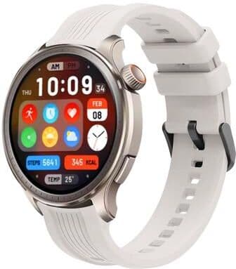 Everyday Crate Amazfit Balance Silicone Watch Band With Black Buckle Soft Adjustable Replacement Strap starlight
