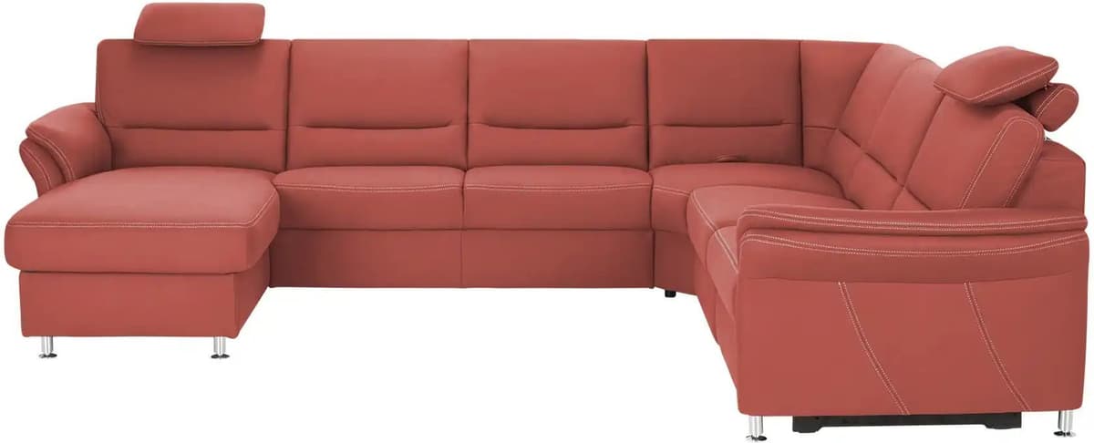 meinSofa Wohnlandschaft  Donald ¦ rot ¦ Maße (cm): B: 330 H: 89 T: 262.0