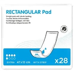Ontex Rectangular Pad Extra mit Folie + Klebestreifen 47 x 15 cm 28 Stück