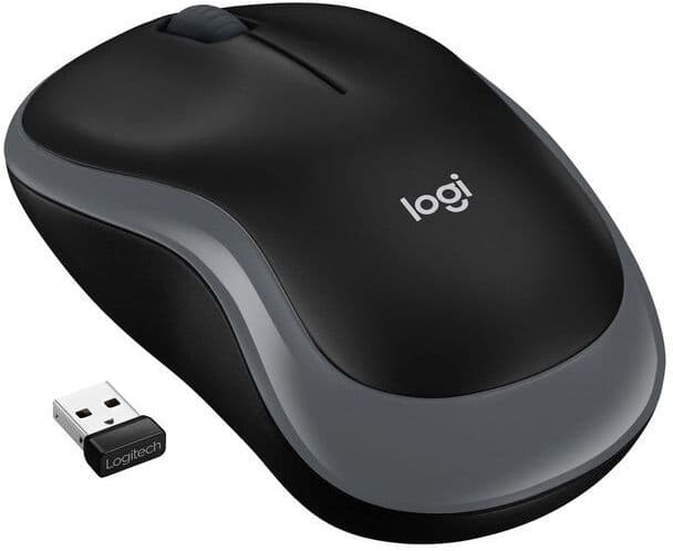Logitech M185 Trådløs Mus, Swift Grey, 1 Stykk, Sen-910-002238 Swift Grey