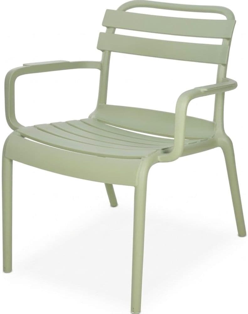 Wadiga Fauteuil de jardin classique en polypropylène vert empilable 67x64.5x7 Vert 50x50x50cm