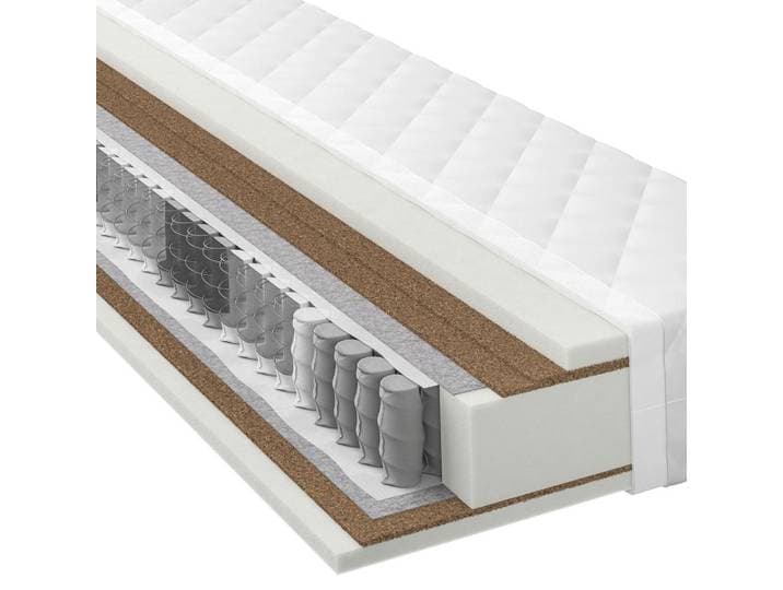 Xora Taschenfederkernmatratze, Weiss, Textil, H4 + H5, Füllung: Hohlfaser, 140x200 cm, Oeko-Tex® Standard 100, Bezug abnehmbar/waschbar, wendbar, alternative Grössen erhältlich, Wendematratze, Schlafzimmer, Matratzen, Matratzen