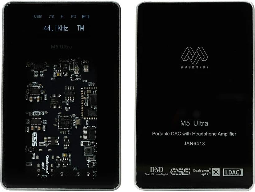 Musehifi M5 Ultra HiFi JAN6418 Vacuum Tubes Bluetooth USB DAC AMP For Android iPhone   QC4.0+PD Fast-Charging 3.5mm+4.4mm