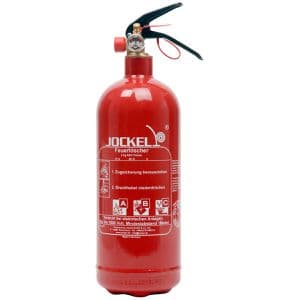 Jockel Feuerlöscher PL2JM, 2 kg, Pulverlöscher, 13A, 89B, C, Manometer, frostsicher