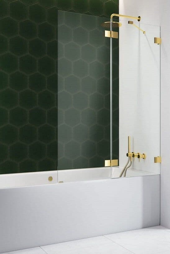 Radaway Essenza Pro Gold Pnd II parawan nawannowy 100cm Prawy złoty połysk/szkło przejrzyste 10102100-09-01R