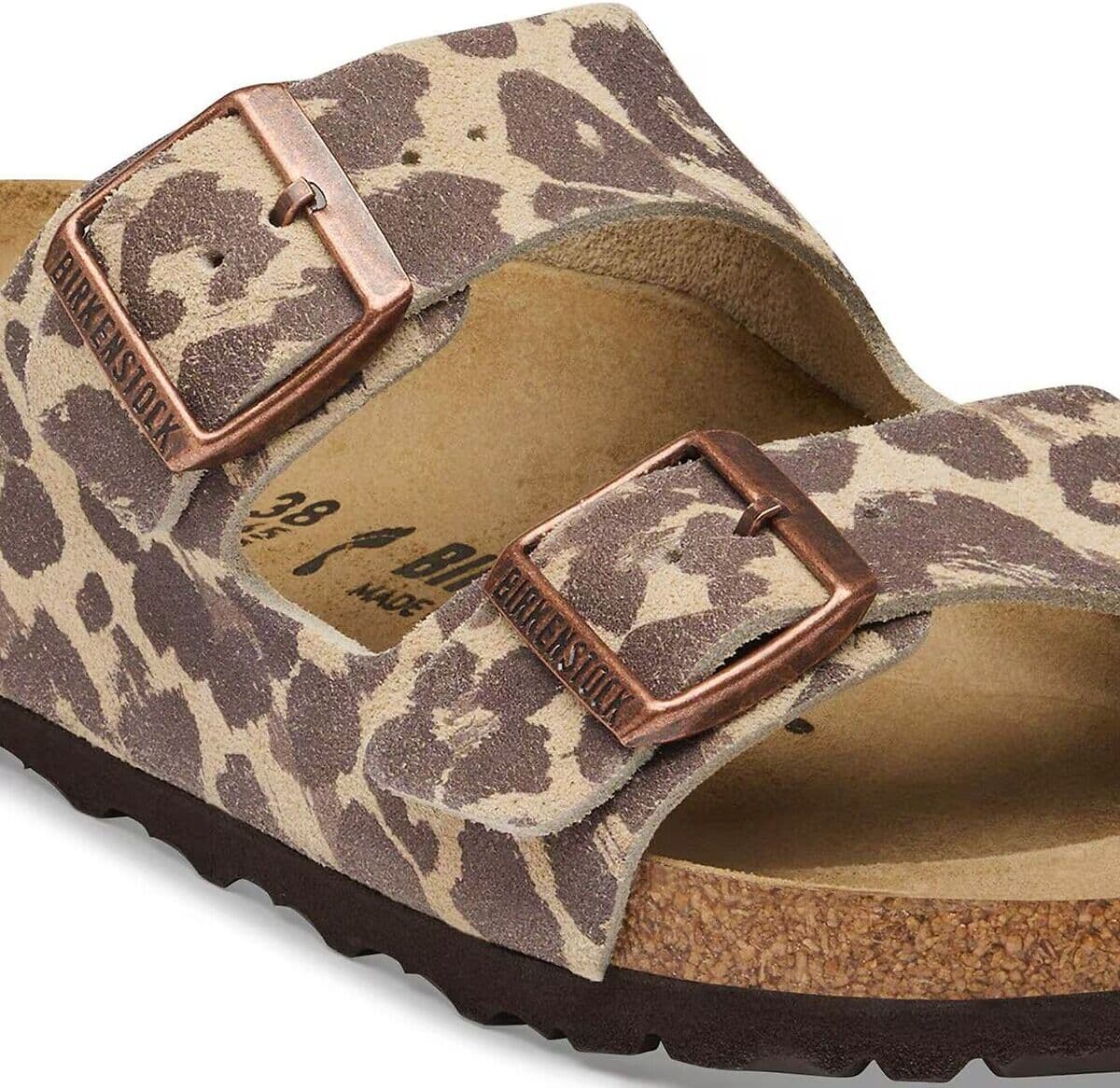BIRKENSTOCK Mules doubles brides en cuir suédé Arizona Rivet