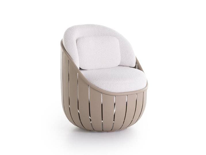 GANDIA BLASCO fauteuil pour l'extérieur ARENA CLUB CHAIR (Tissu Soft - Aluminium verni)