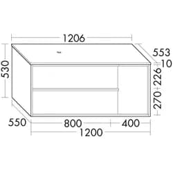Burgbad Konsole +Waschtischunterschrank Uomo Preisgruppe 2 Sandstein Solid Matt/Lichtgrau Matt SHQO121RF7462A0126