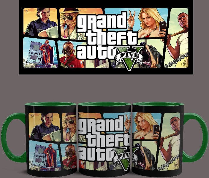 GTA V bögre (Zöld)