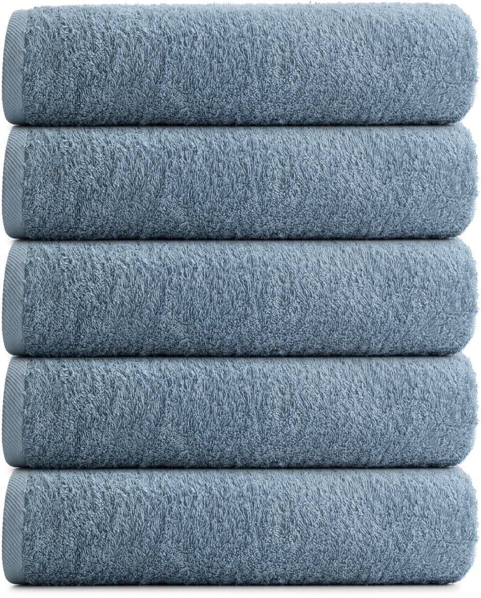 Relakz Basics Gastendoekjes Airy Blue - 7-Pack - 100% Katoen - 550 GSM - 33 x 55 cm