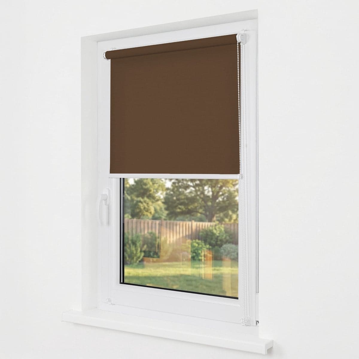Estika Klemmfix rolgordijn zonder boren, chocolade, lichtdoorlatend, B: 65 cm, H: 150 cm