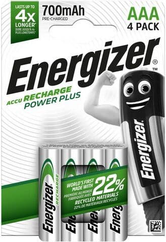 Batteri Laddbar ENERGIZER P-P AAA 4/fp