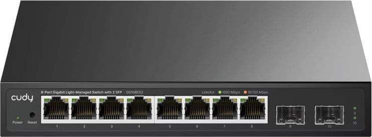 _cudy Cudy GS108ES2 Managed Switch με 8 Θύρες Gigabit (1Gbps) Ethernet και 2 SFP Θύρες