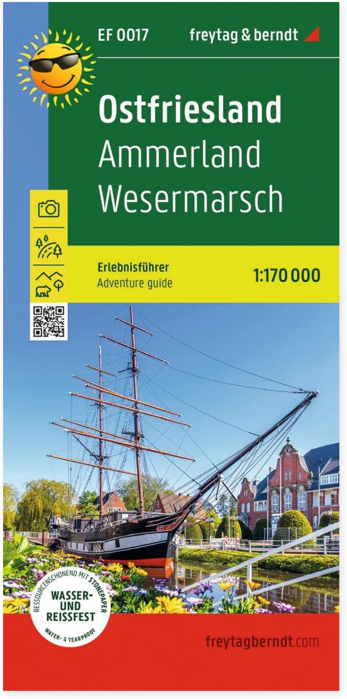 freytag & berndt Ostfriesland, Ammerland Og Wesermarsch – Fritidskart 1:170 000 (Vannfast)