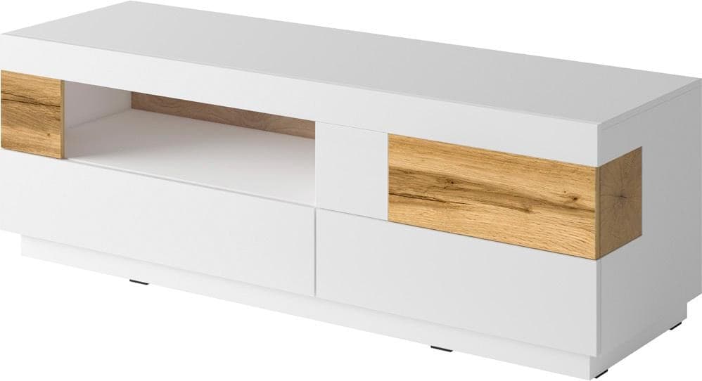 Lowboard GOODPRODUCT "SILKE", weiss (weiß hochglanz, votaneichefarben), B:160cm H:54cm T:50cm, Sideboards, Lowboard, Breite 160 cm weiß hochglanz, votaneichefarben B/H/T: 160cm x 54cm x 50cm