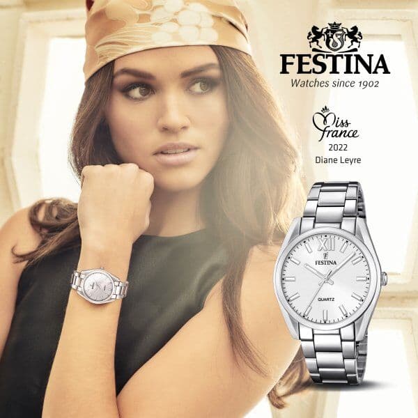 Festina Watches Alegria Damearmbåndsur, Stål