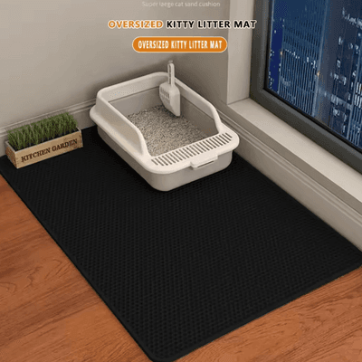 Inspire Curations CleanStep Double Layer Cat Litter Trapping Mat black 30x30cm