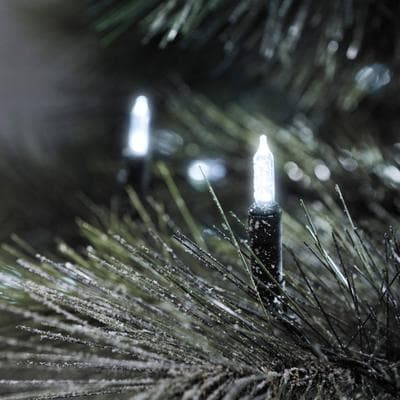 KONSTSMIDE LED-Lichterkette, grün, Dioden 80 Stk. Flammen 80 Stk., Gesamtlänge 19,85m, Lichterketten, LED Minilichterkette, 80 kalt weiße Dioden
