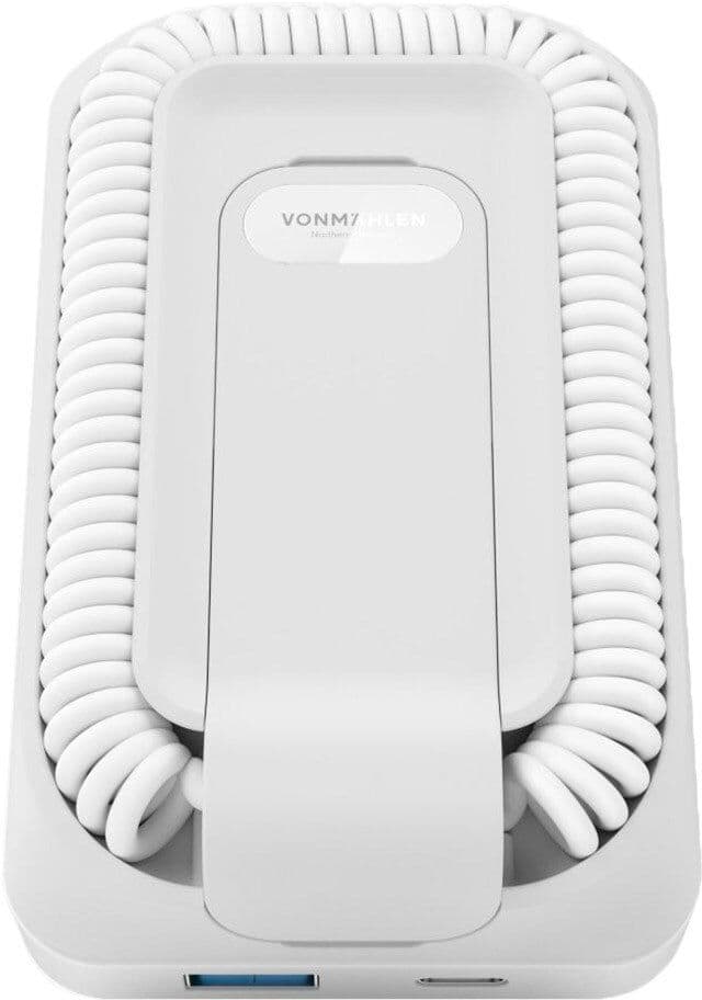 Vonmählen Allroundo Pro Magnetisk Powerbank 10.000mAh med USB-C 60 cm Kabel, Mikro-USB og USB-A Adapter - MagSafe Kompatibel - Hvit
