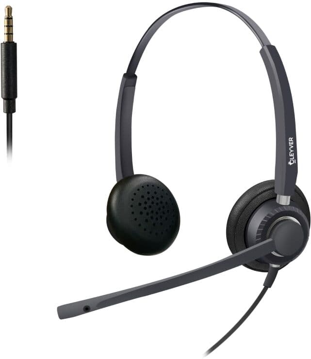 Cleyver HC65 Jack Casque filaire Jack pour tous les softphones