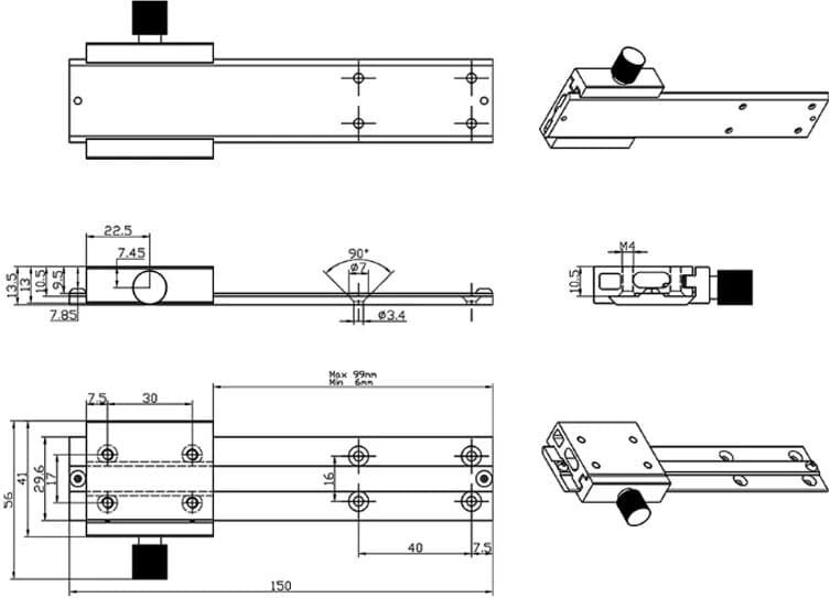 Dobtian Laser Engraving Machine Adjustable Lifting Module Laser Engraver Z-Axis Metal Bracket For CNC Engrave Machine