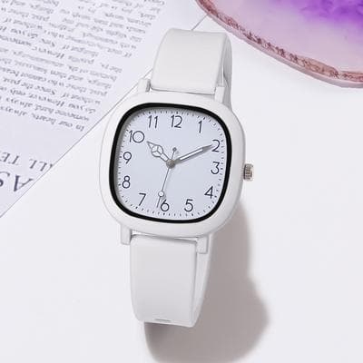 Friendly Fresh Finds Fashion Brand Bear Quartz Silicone Watch For Women Casual Jelly Gift For Girls white