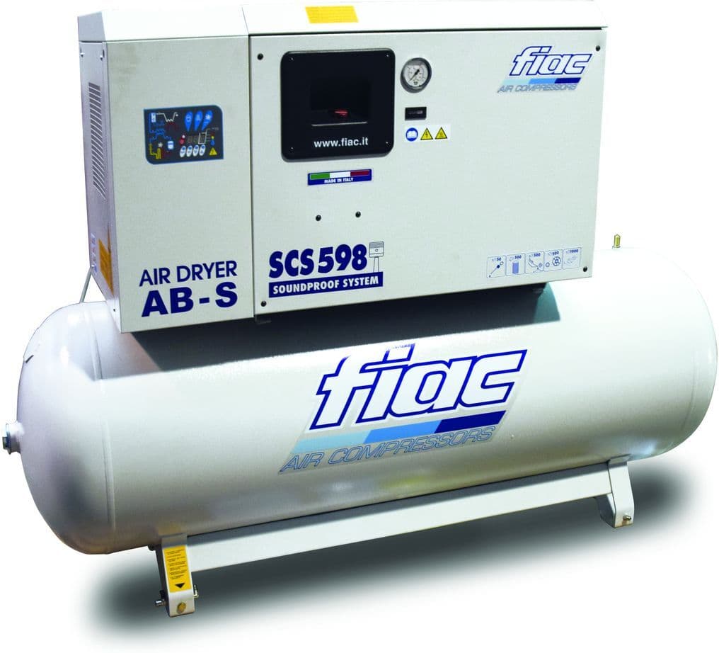 Fiac compressore insonorizzato SCS 300lt - AB598 5,5 HP 300 litri, con essiccatore frigorifero