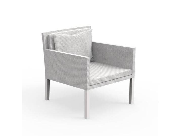 TALENTI set de 2 fauteuils d'extérieur STEP Collection PiùTrentanove (White - Aluminium verni et tissu)