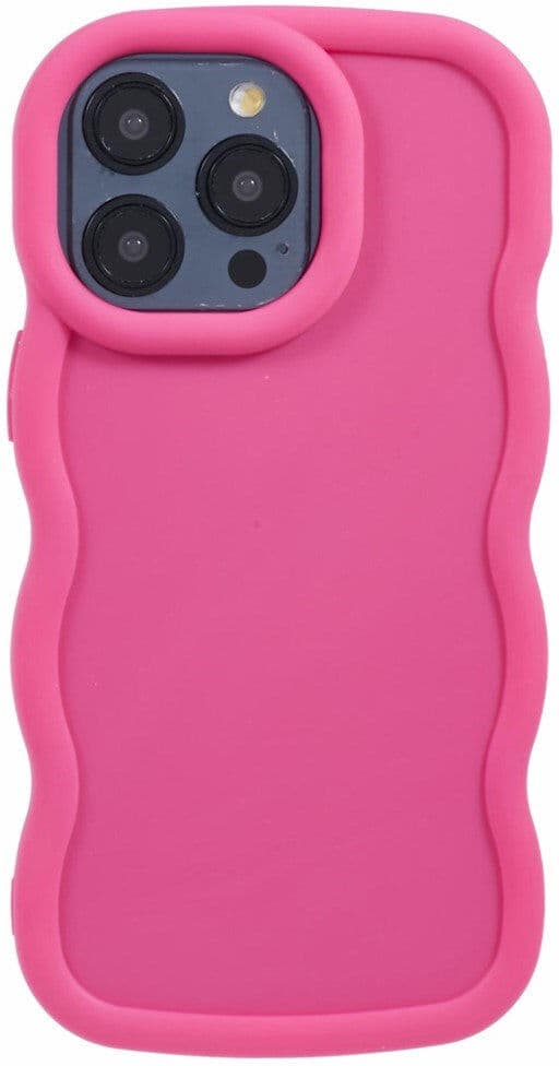 iPhone 12 / 12 Pro EIDERWOOD Fleksibelt Plast Wavy Deksel - Pink