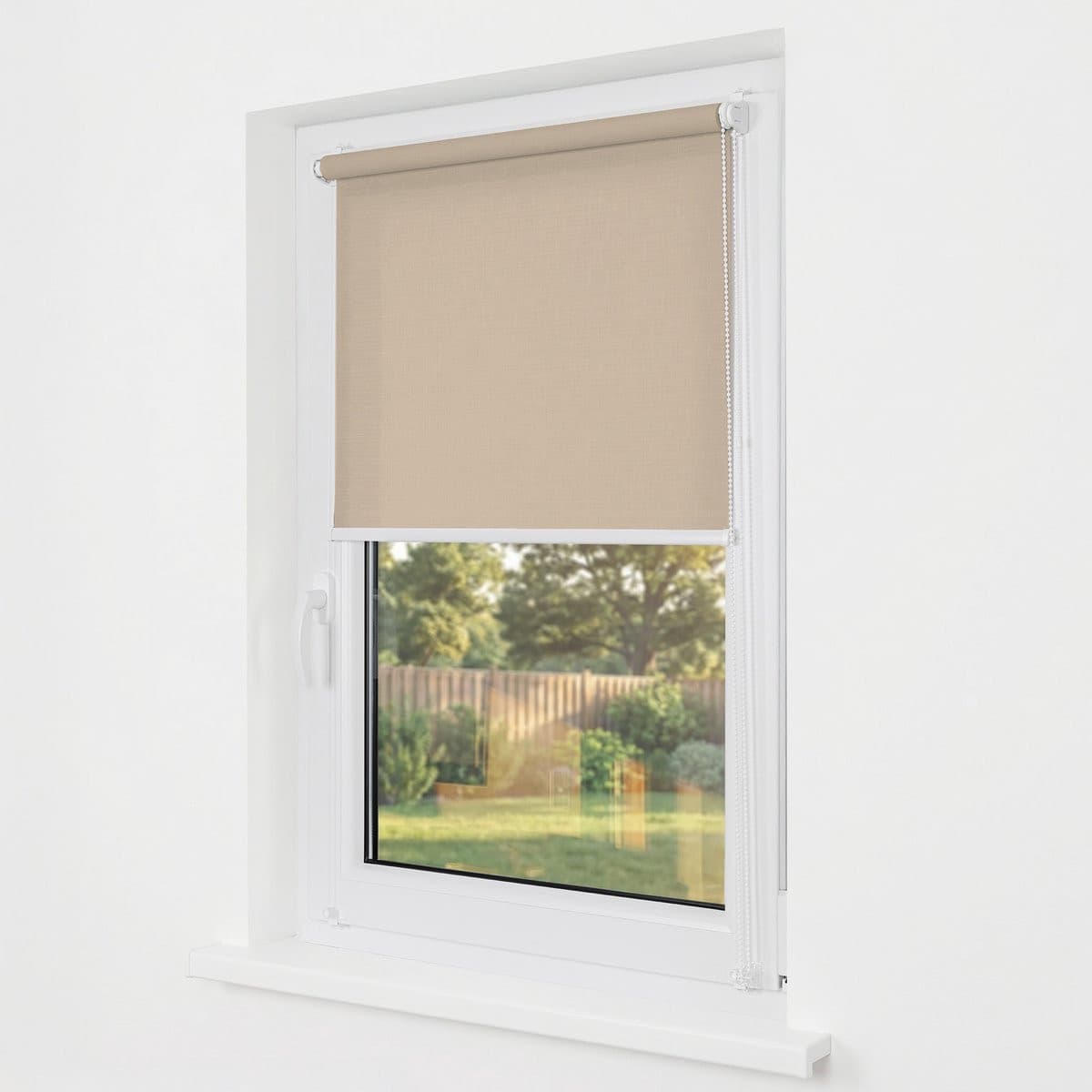 Estika Klemmfix rolgordijn zonder boren, donker beige, lichtdoorlatend, B: 55 cm, H: 150 cm