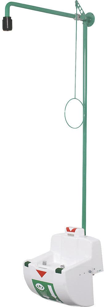 Notduschkombination ClassicLine, Auffangbecken, Abdeckung, Sicherheits-Augendusche B-SAFETY