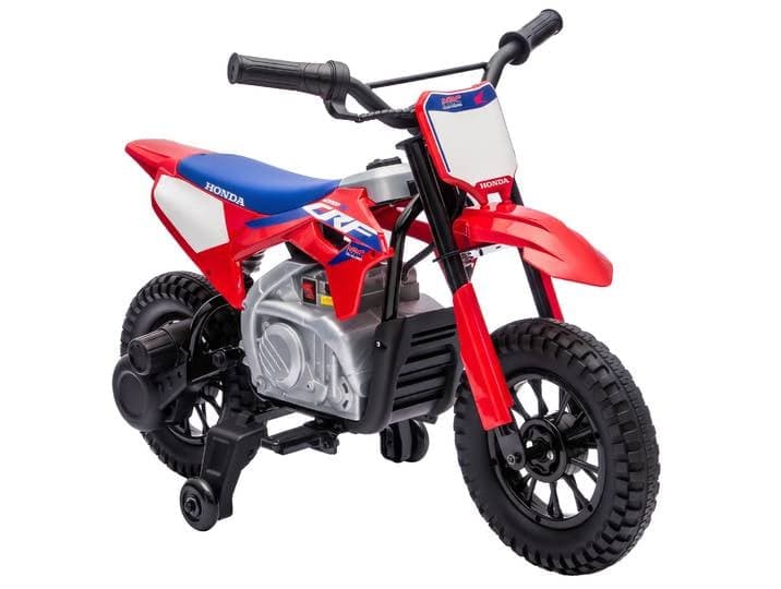 AIYAPLAY Elektrische motorfiets voor kinderen HONDA CRF 450R 12 V kinder-motocross met 35W motor lithiumaccu achtervering 30,5 cm wielen